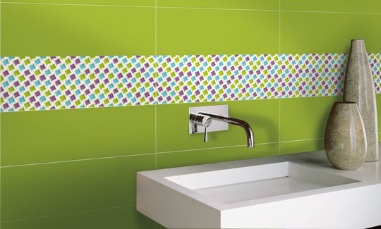 Diez consejos para decorar el baño de tu departamento Cenefas para azulejos baño
