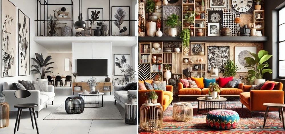 Diseño minimalista vs. maximalista: ¿cuál es mejor para tu departamento?